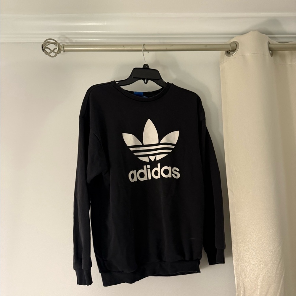 Adidas Men's Black Crewneck Sweater